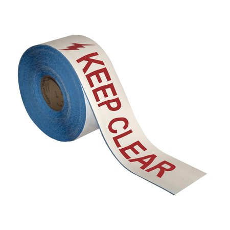 SUPERIOR MARK Floor Marking Message Tape, 4in x 100Ft , ELECTRICAL PANEL KEEP CLEAR IN-40-729I